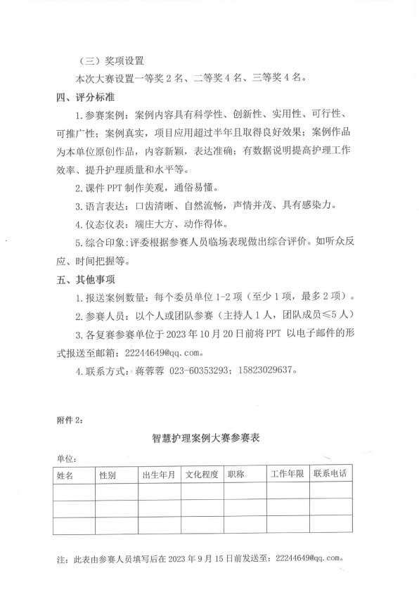 重庆市护理学会关于成立智慧护理专业委员会暨首届学术年会的通知